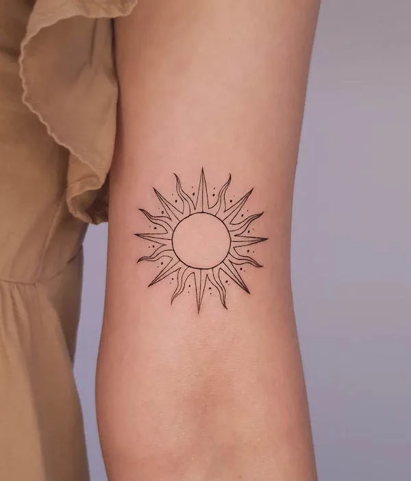 Top 100+ about simple sun tattoo designs best .vn