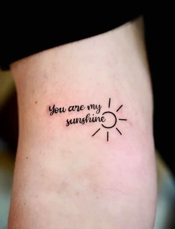 101 Amazing You Are My Sunshine Tattoo Ideas You Need To See  Outsons   Mens Fashion Tips And St  Sunshine tattoo Tattoos for daughters Sunshine  tattoo small