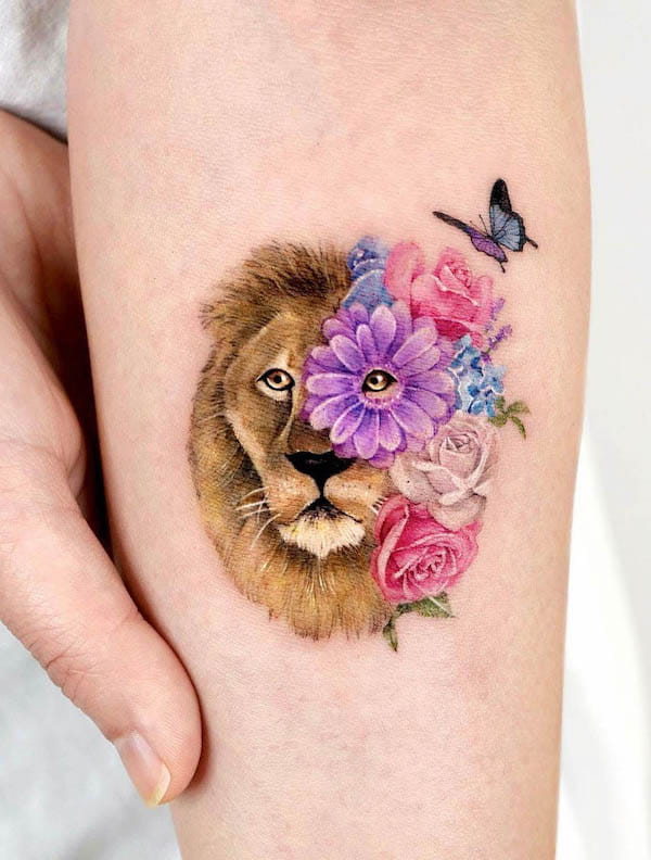 10 Best Women's Feminine Lion Tattoo IdeasCollected By Daily Hind News –  Daily Hind News