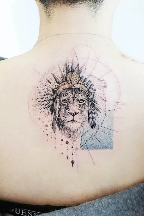 42 Lion Back Tattoo Stock Photos, High-Res Pictures, and Images - Getty  Images