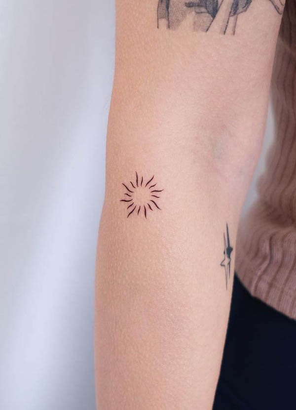 Small sun tattoo ideas
