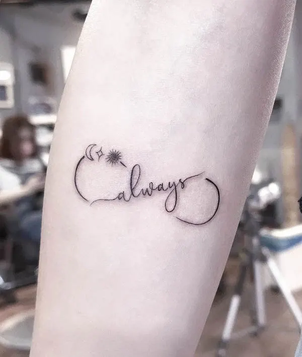 Always infinity tattoo by @rui_tattoois
