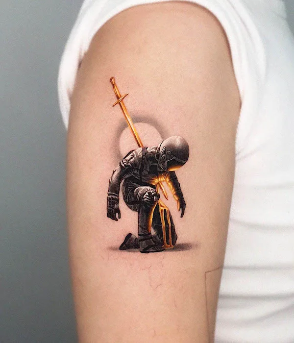 Astronaut and sword concept tattoo by @jiro_painter