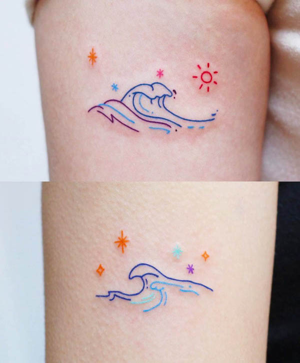 Beautiful sister tattoos by @soy_tattoo