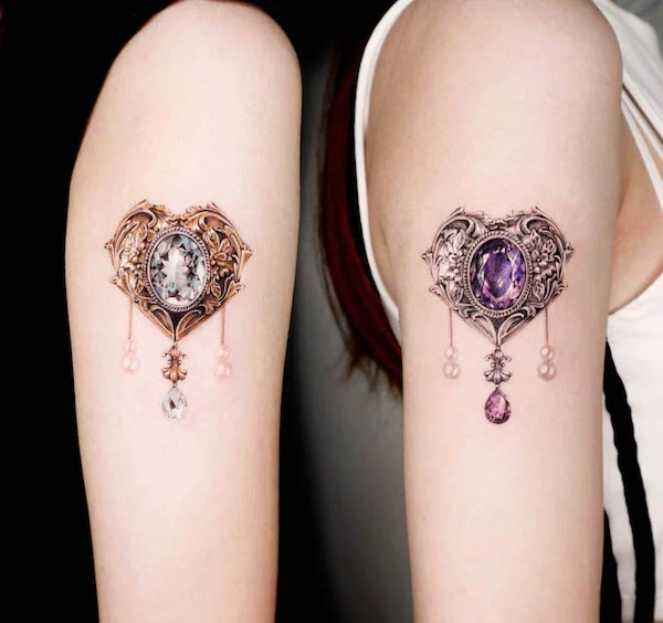 Beautiful sister tattoos by @tattooist_siia