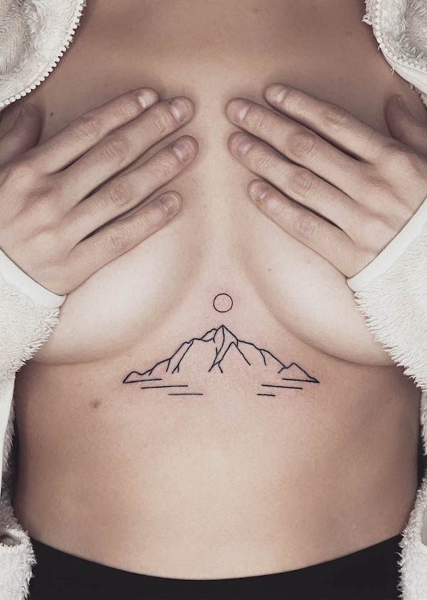 Small Mountain Range Tattoo