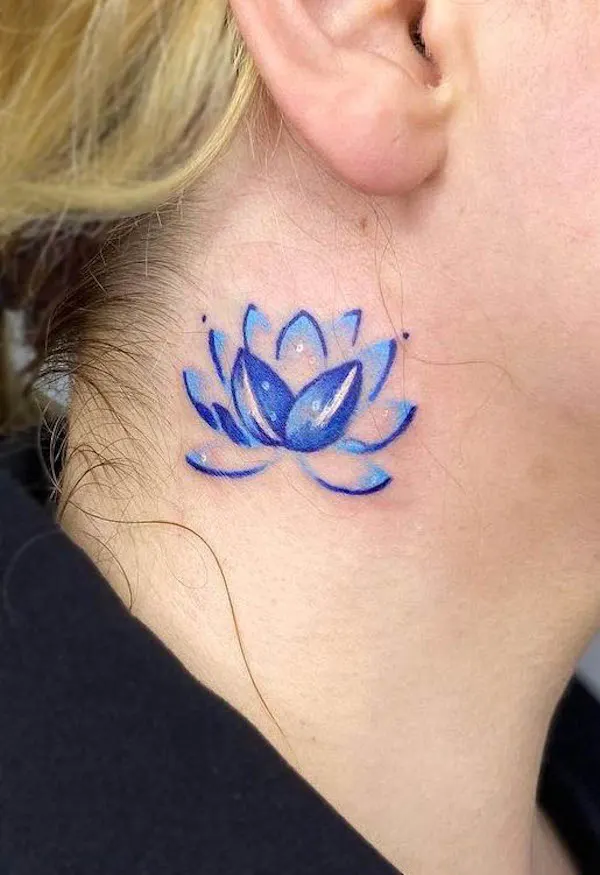 Tattoo uploaded by Marloes Lupker  Blue lotus flower with geometric  elements scar coverup lotusflower lotus lotustattoo scaredlotus  geometry geometrictattoo sacredgeometry mandalas mandalatattoo  mandala color flower floral tattoo 