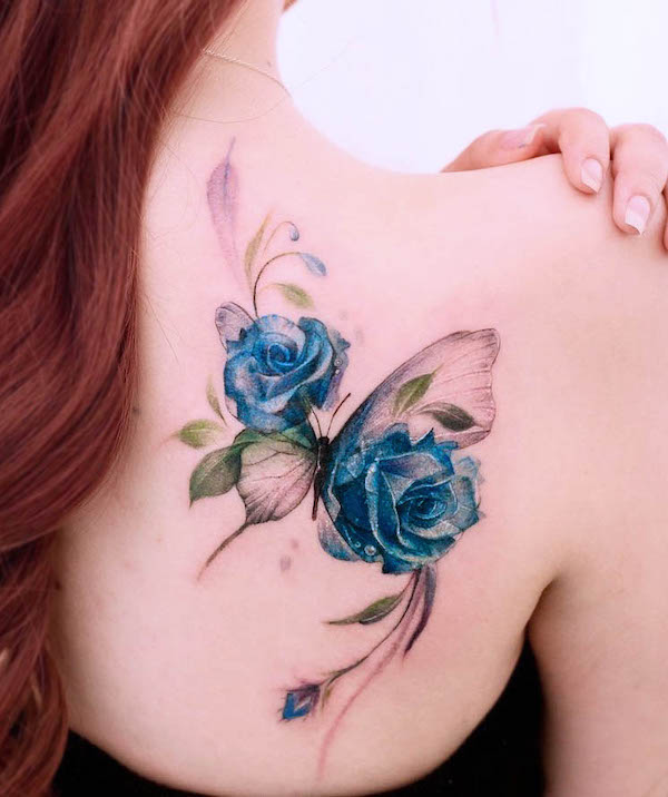 30 Fantastic Blue Rose Tattoos On Hand  Tattoo Designs  TattoosBagcom