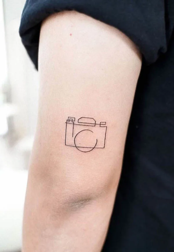 Buy Small Camera Outline Temporary Tattoo  Camera Tattoo  Tiny Online in  India  Etsy