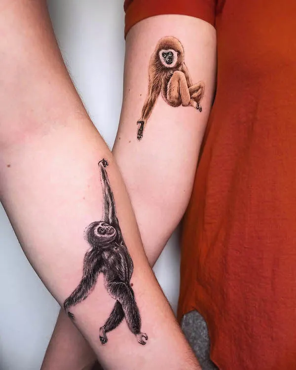 Creative sister tattoos by @ciotka_zu_tattoo