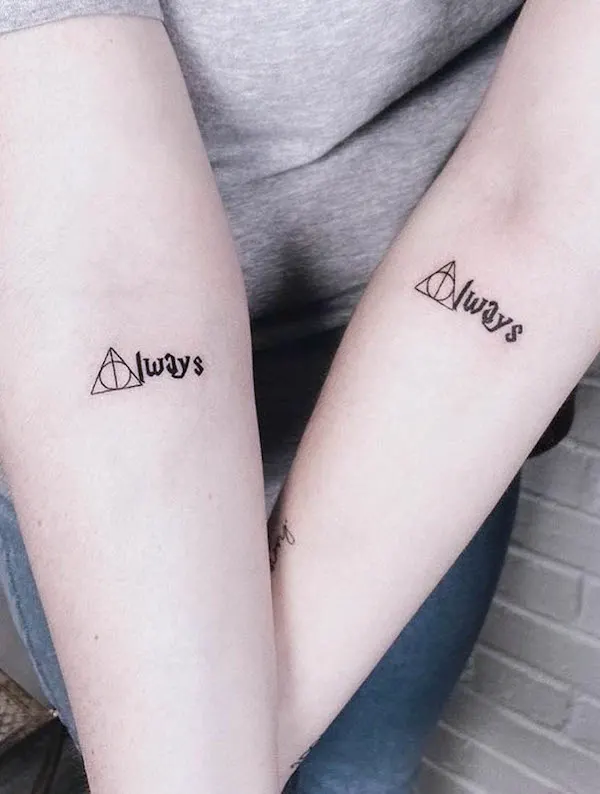Creative sister tattoos by @tattoos4two