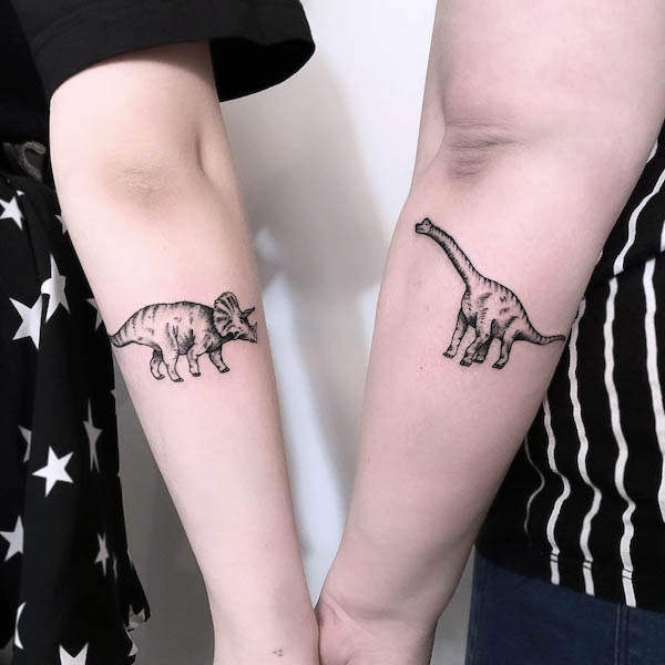 Creative sister tattoos by @zoltytattoo