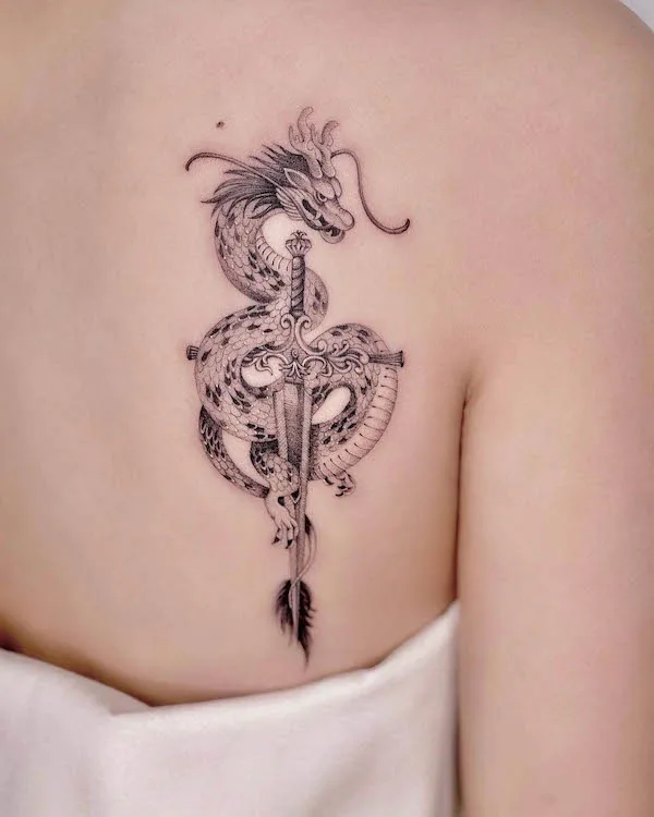 Top more than 66 sword back tattoos latest  thtantai2