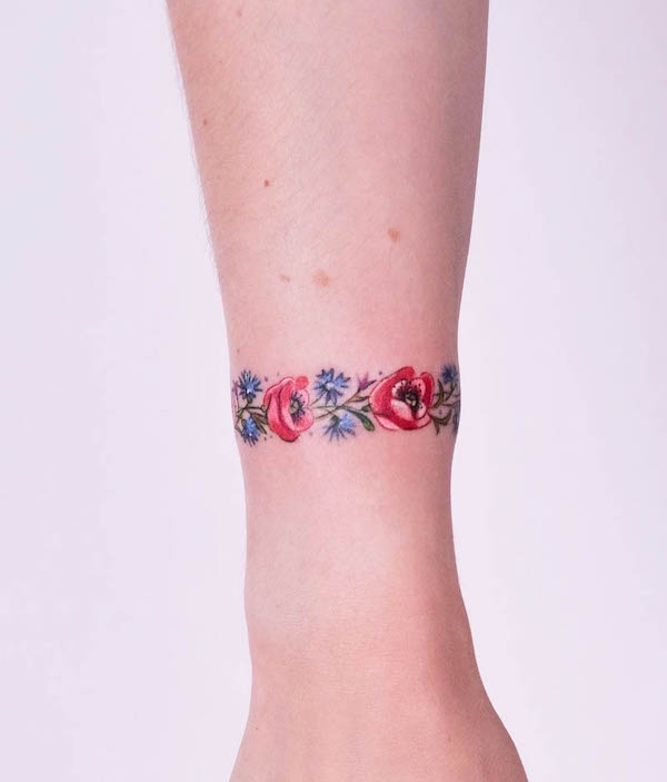 Flower Bracelet Tattoo
