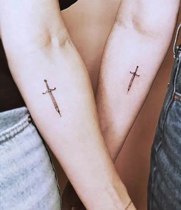 Matching swords for best friends by @kimbudziak