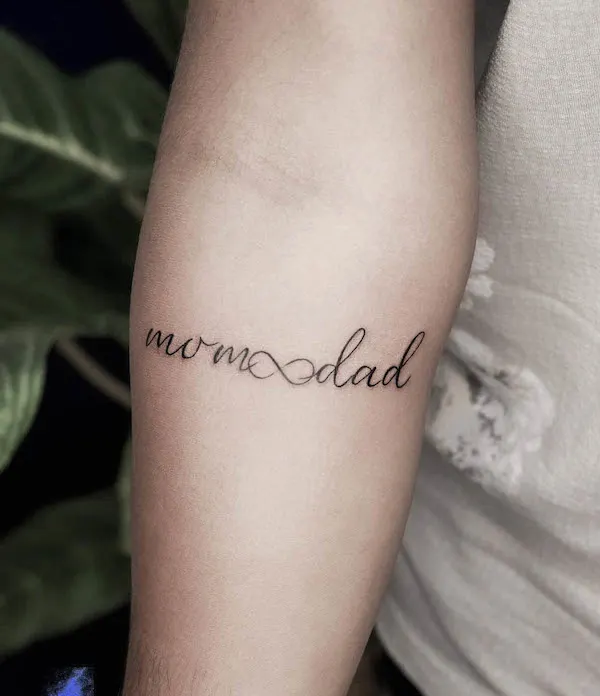 38 Mom Dad Tattoos To Honor Their Love