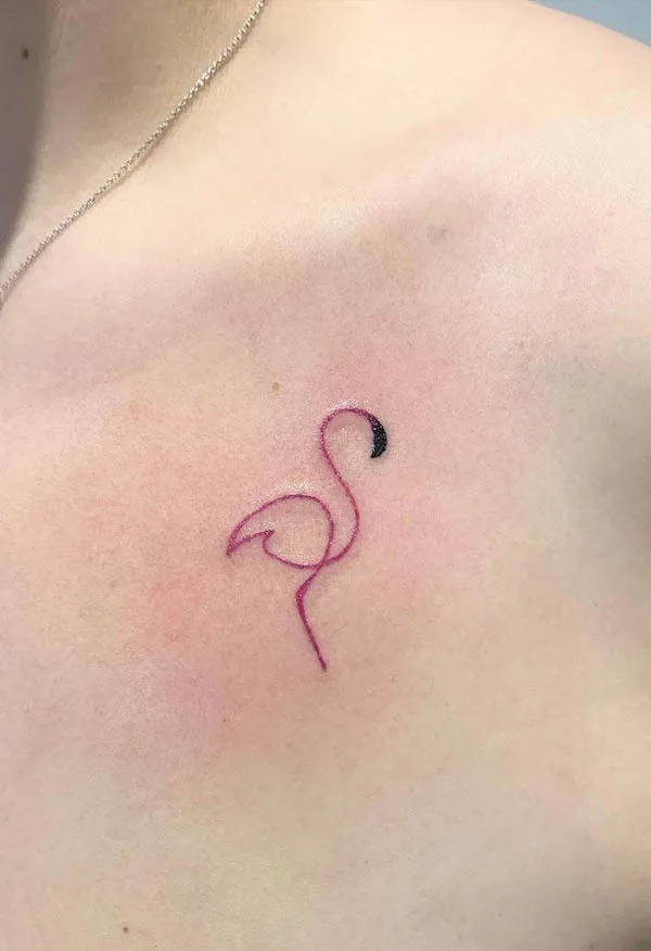 Love this flamingo tattoo | Flamingo tattoo, Geometric tattoo, Tattoos