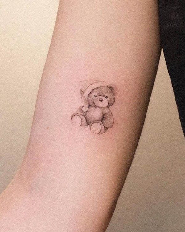 Cute heart teddy bear tattoo  Bear tattoos Teddy bear tattoos Bear paw  tattoos