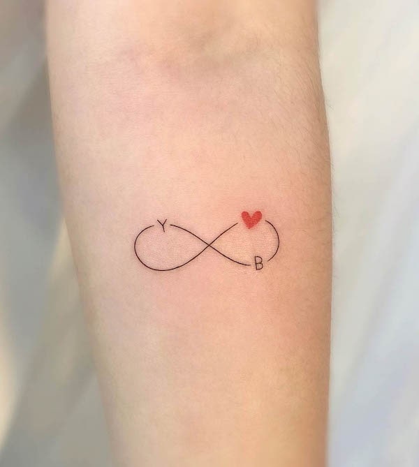 Did this infinity tattoo which included their mother's name. Simple yet  elegant. . Subject - Infinity Tattoo . Style - Minimalistic… | Instagram
