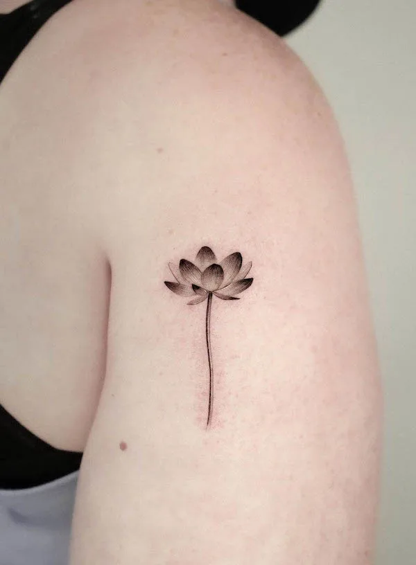 Simple Flower Tattoo  Black Lotus Tattoo