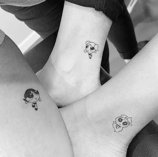 Small sister tattoos by @axtatto