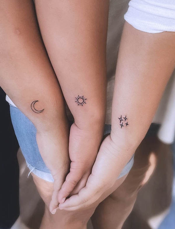 Small sister tattoos by @permanentbeautyxkylie