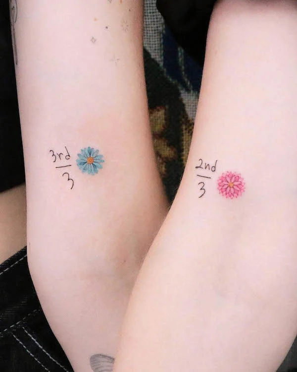 Small sister tattoos by @pureum_tattoo
