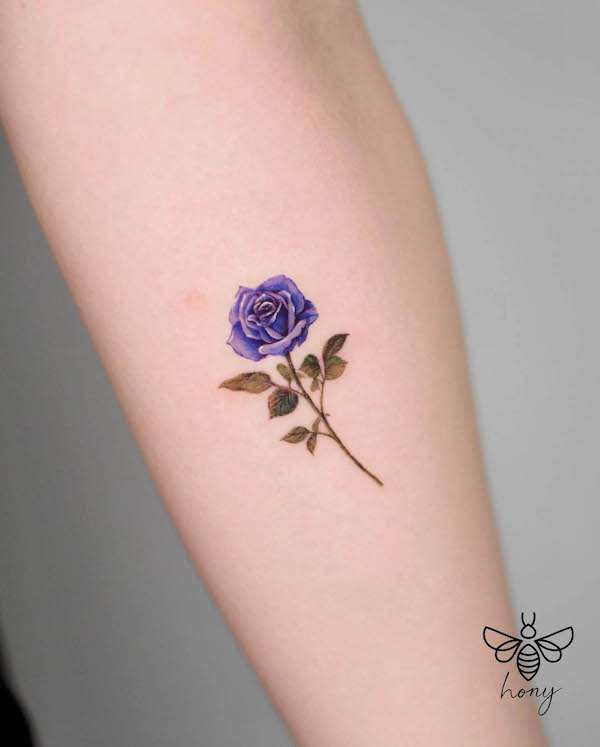 Small rose tattoo on the inner arm  Tattoogridnet