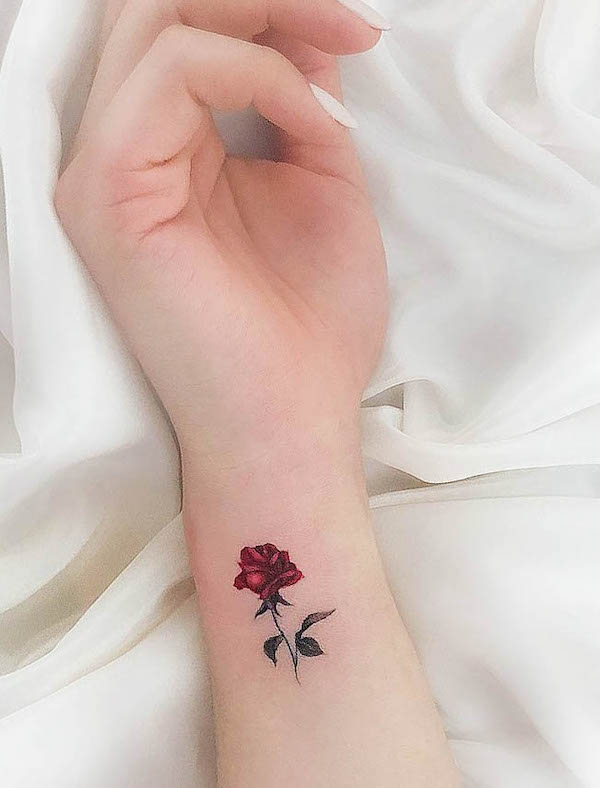 Tattoo uploaded by Lady M TATTOO  tattoo rose rosetattoo line simple  simpletattoo small smalltattoo shades  Tattoodo