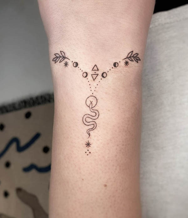 Never Take it Off: Stunning Floral Bracelet Tattoos • Tattoodo