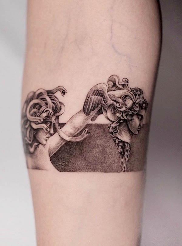 The revenge of Medusa by @t.moretti.tattoo