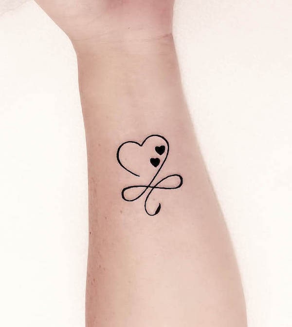 heart infinity tattoos