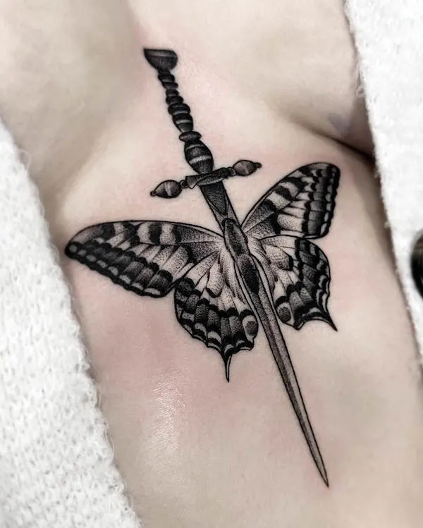 Top 64 dagger sternum tattoo latest  thtantai2