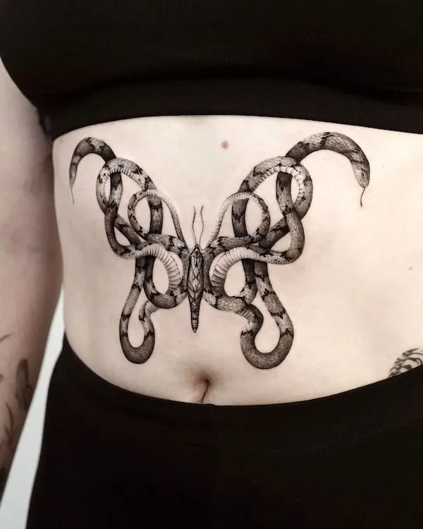 23 sternum tattoos that prove the underboob is underrated