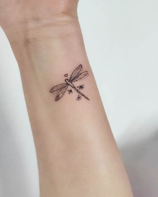 Small dragonfly tattoo designs
