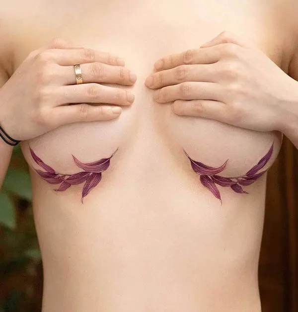 simple but elegant small tattoo under breast.  Cute hand tattoos, Pretty  tattoos for women, Cute tattoos for women