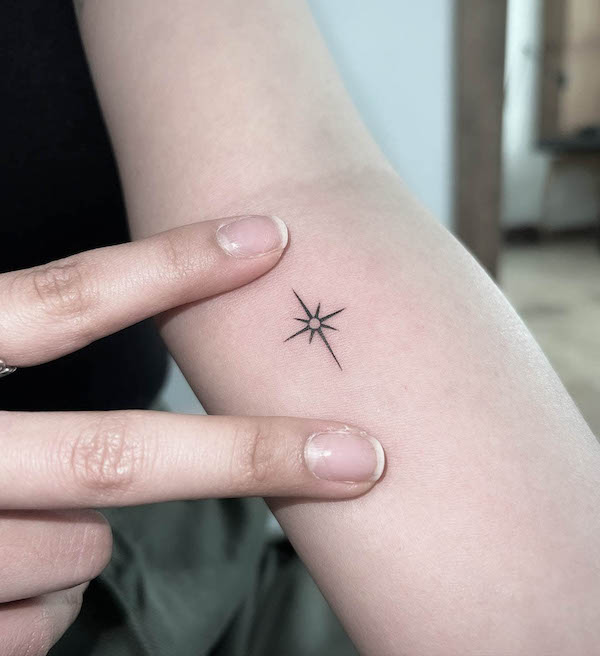 name with shaded stars tattoo on forearm  Tattooed by Johnn  Flickr