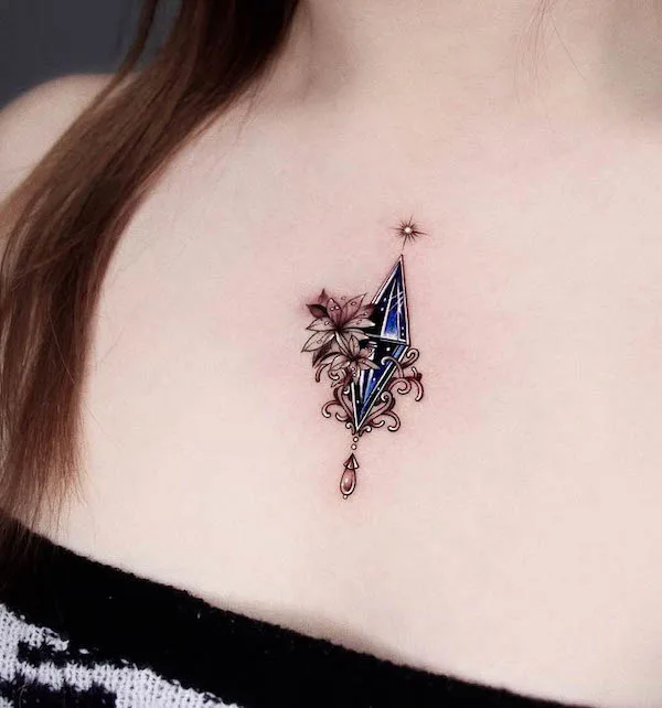 45 Strikingly Beautiful Chest Tattoos For Women