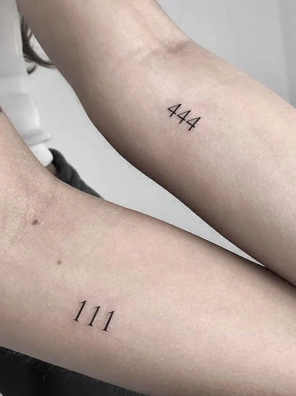57 Spiritual Angel Number Tattoos with Meaning - Our Mindful Life