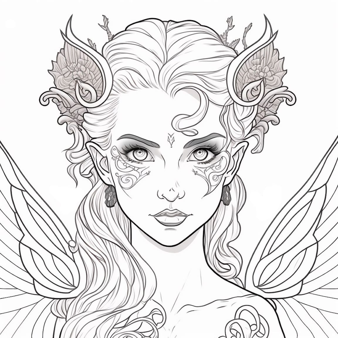 Fairy Print Coloring Pages