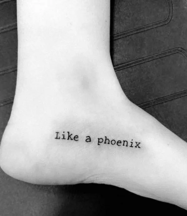 Like a phoenix - foot tattoo by @unexpected_tattoo