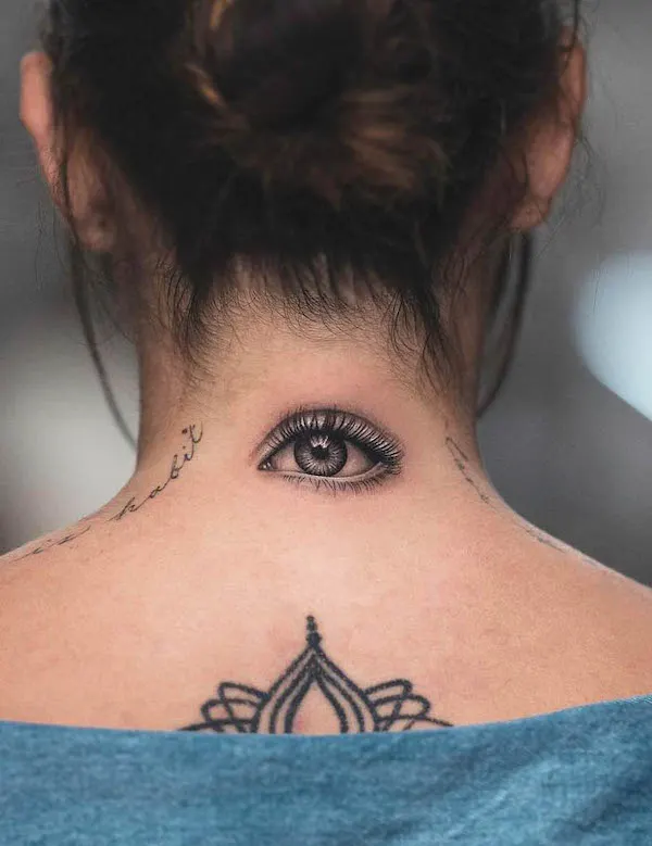 Top 53 Eye Of Providence Tattoo Ideas 2021 Inspiration Guide  Eye tattoo  Back of neck tattoo men Back of neck tattoo