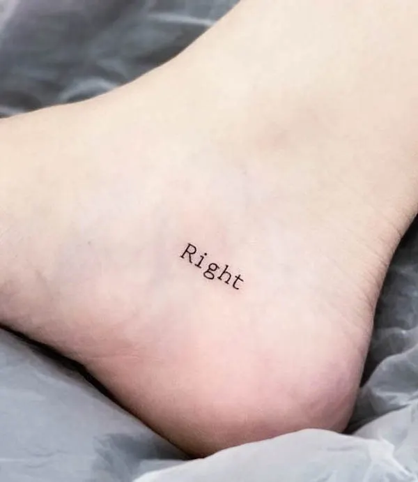 Right  - word tattoo by @g9in_ttt