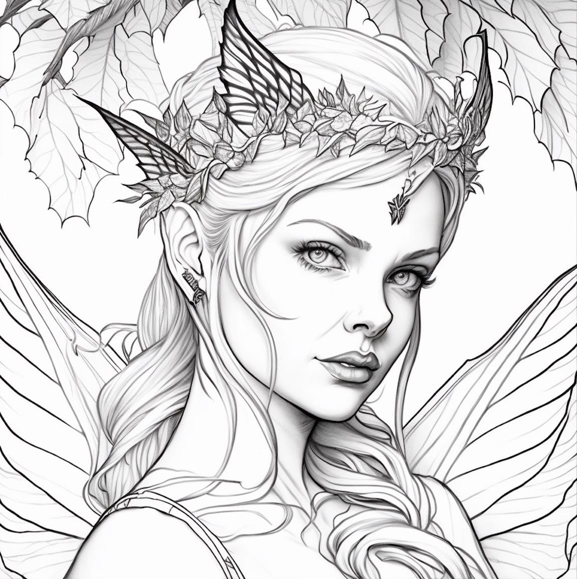 39 Fascinating Fairy Coloring Pages For Adults - Our Mindful Life