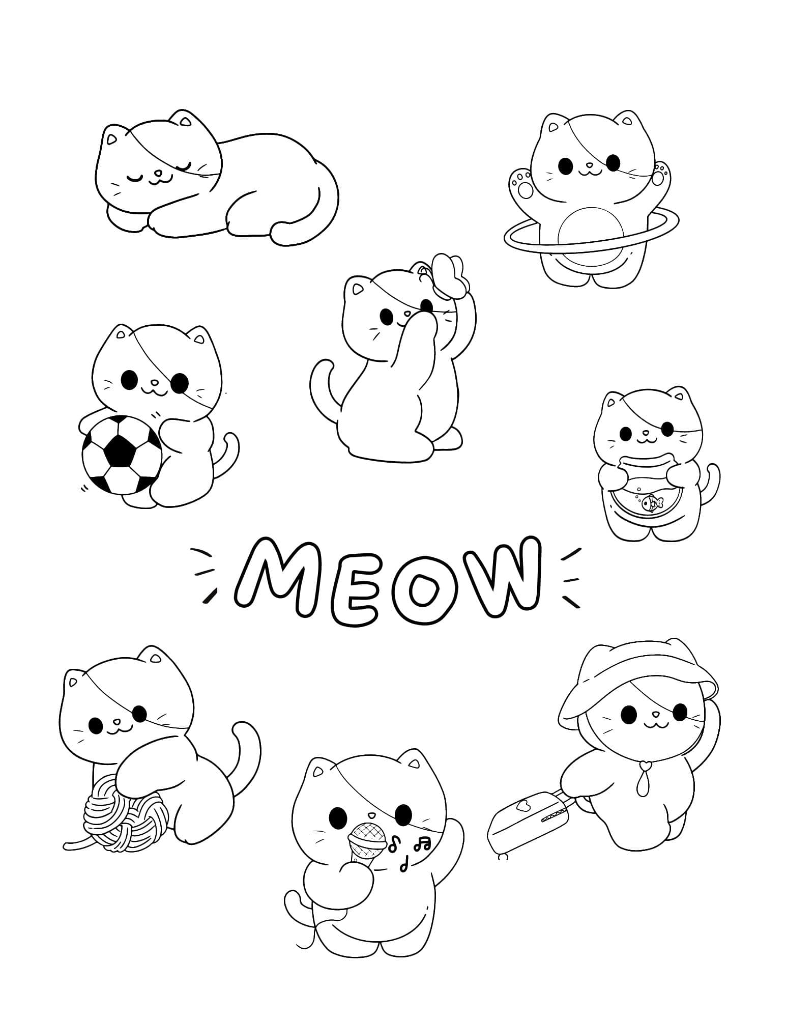 77 Cute Cat Coloring Pages For Kids And Adults Our Mindful Life Sketch 77 Cute Cat Coloring Pages For Kids And Adults Our Mindful Life Sketch