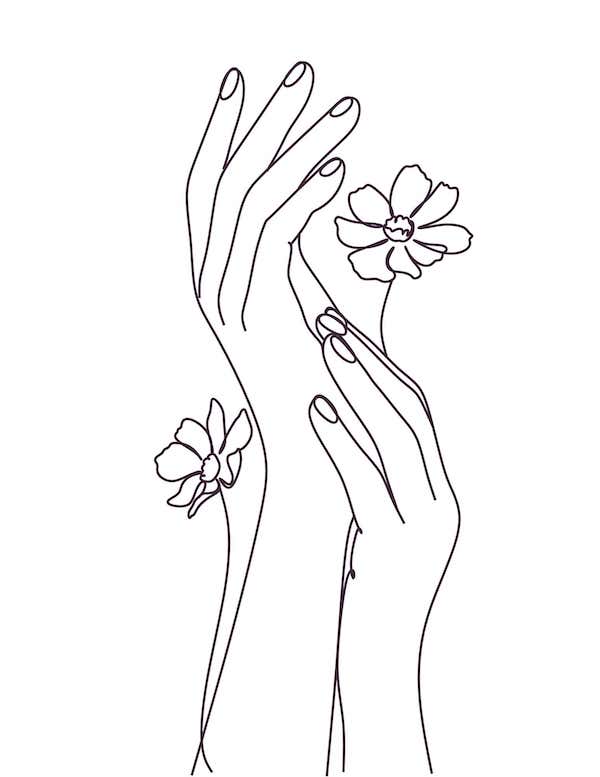 Easy flower coloring page for beginner