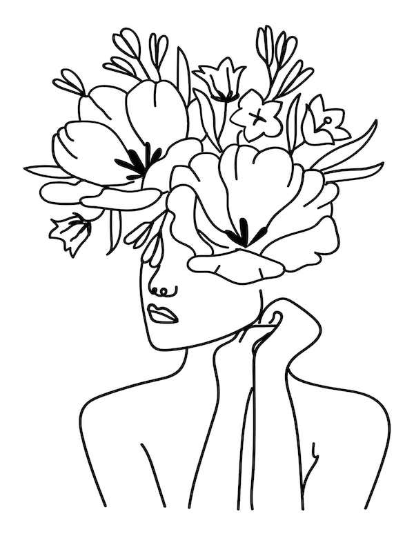 Abstract flower concept art for kids and adult