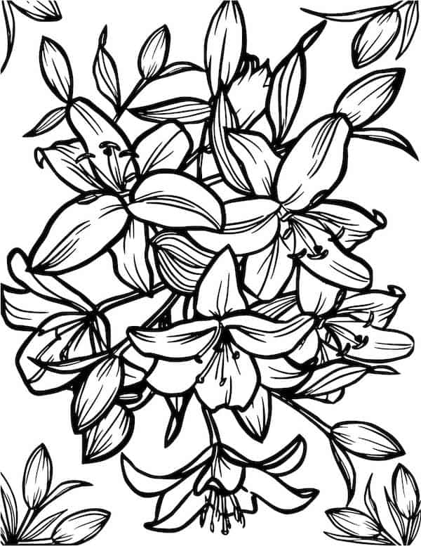 Blossoming floral pattern 