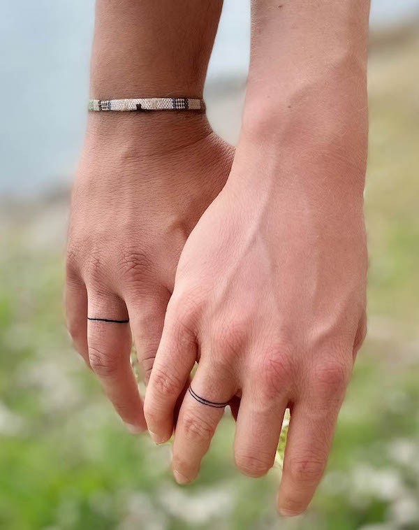 matching wedding date tattoos