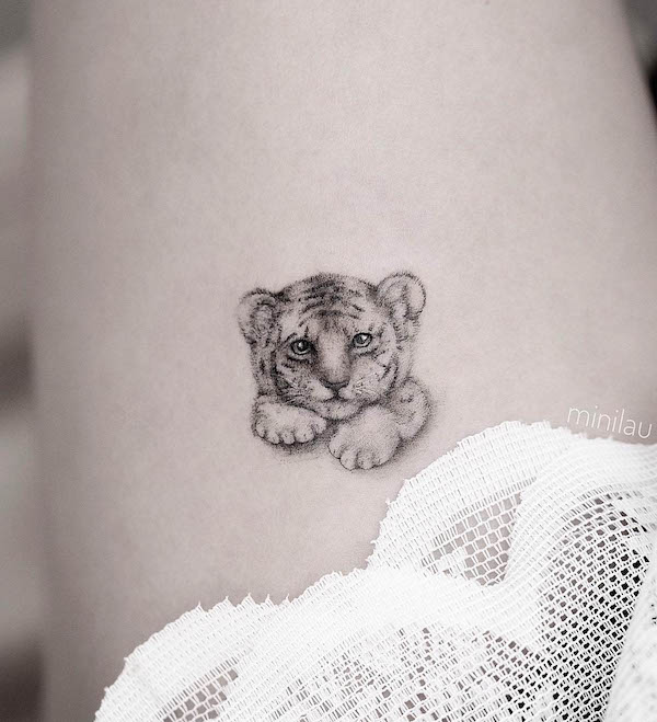 Beautiful fine line tattoos by Dr Woo  Dr woo tattoo Geometric tiger  tattoo Fine line tattoos